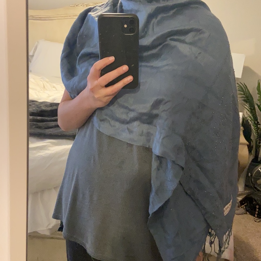 Blue pashmina or shawl or wrap
